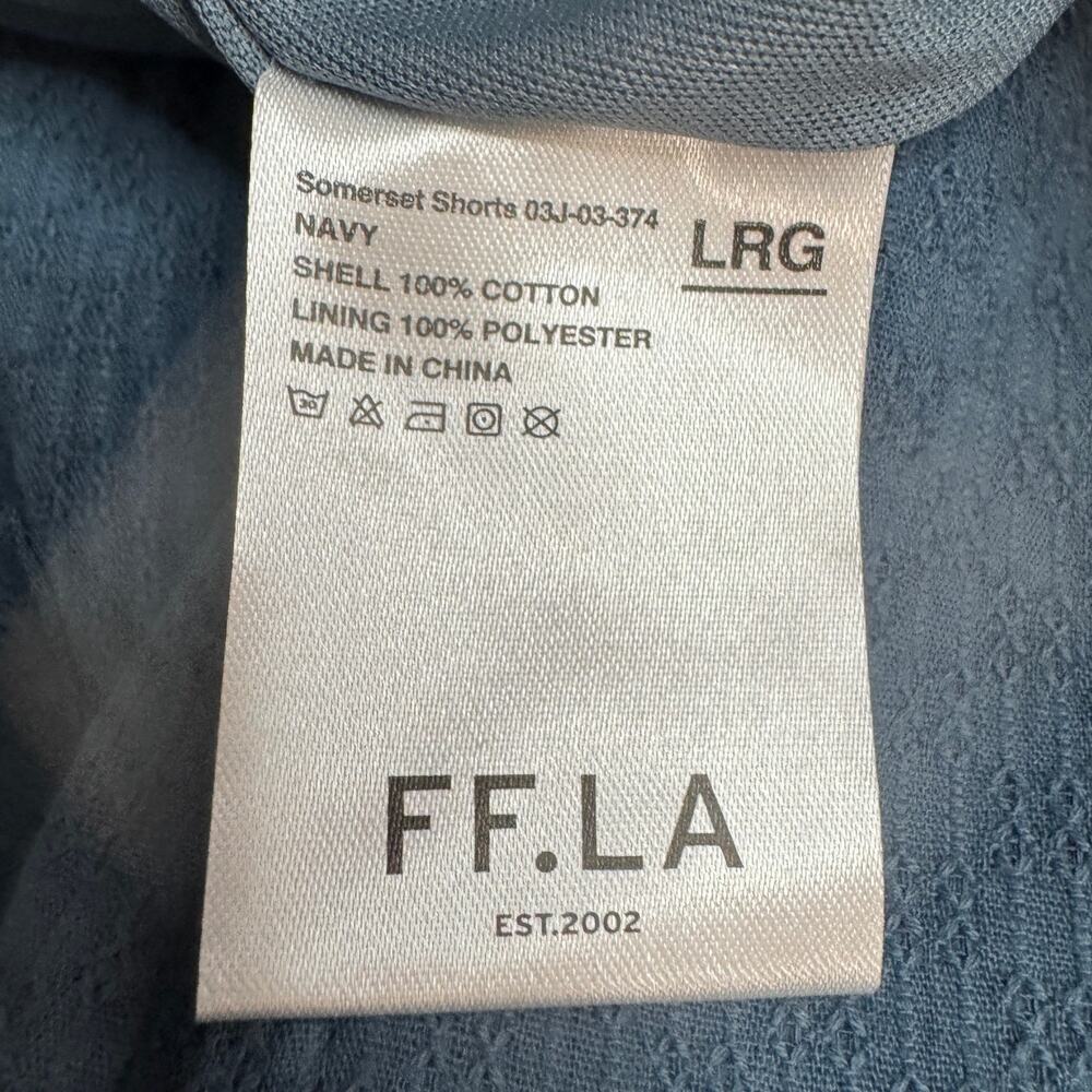 Men's Five Four Los Angeles Navy Somerset Lined Textured Cotton Casual Short L - Picture 7 of 9